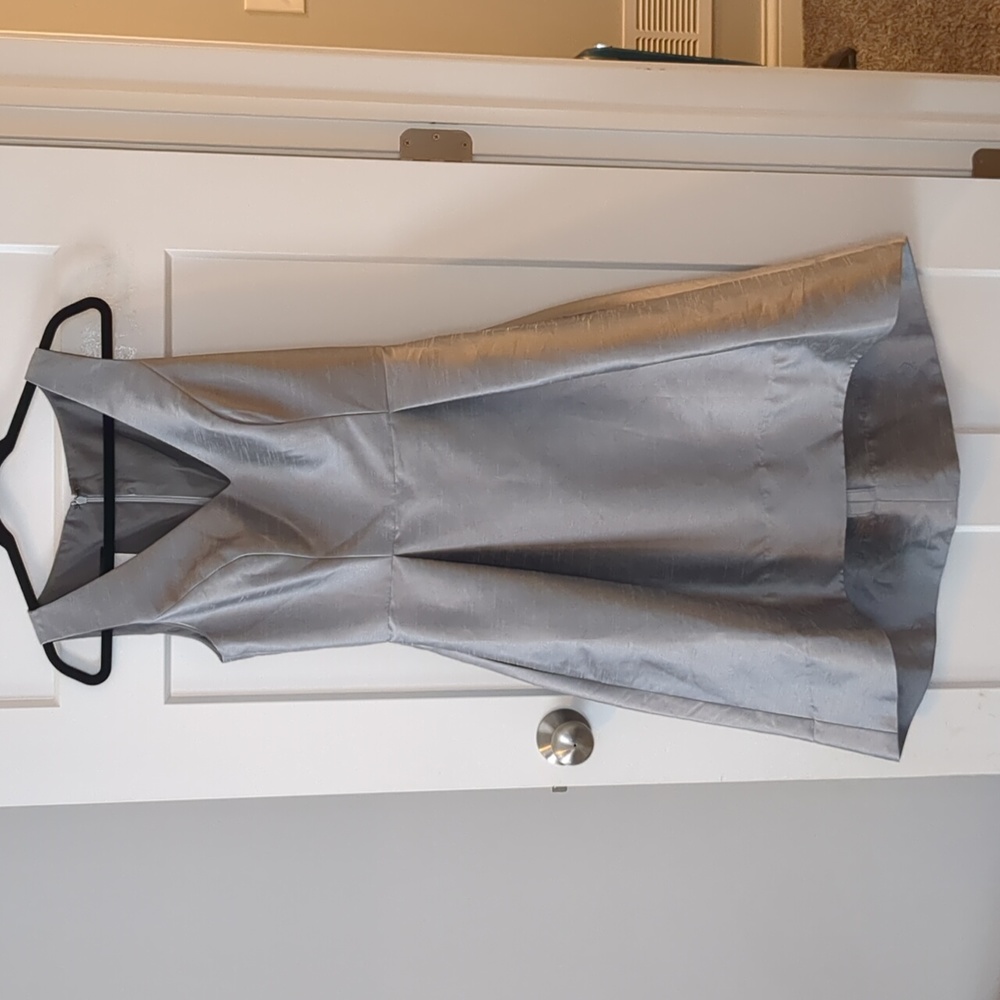 Alfred Sung Silver Cocktail Dress Size 10